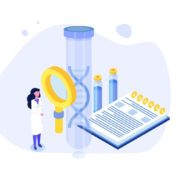 DNA testing and genetic research illustration