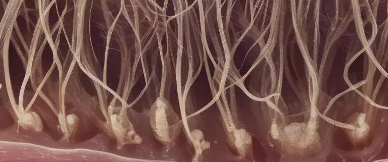 Close-up-human-scalp-with-hair-at-different-growth-stages